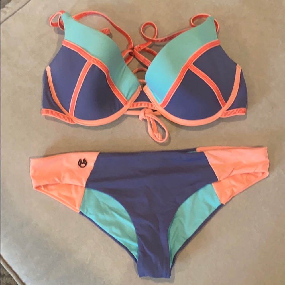 MAAJI! Reversible Colorblock Bikini Swimsuit Bathing Suit